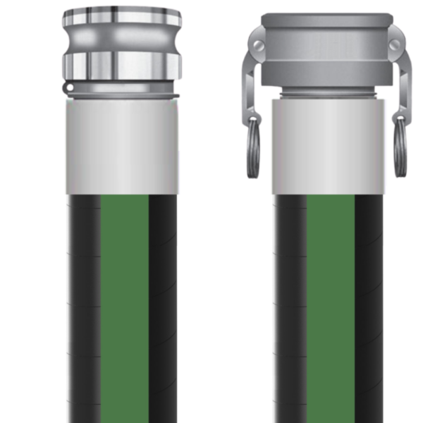 Heavy-Duty Water Suction and Discharge Hose | 1004-200-0240-AL-CXE |  EPDM Tube | Steel Helix | Resists Abrasion, Ozone & Chemicals | Ideal for Industrial, Construction, Dewatering & Agricultural Applications | 2" ID, 2.5" OD, 150 PSI