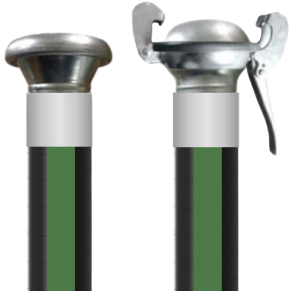 Industrial Water Suction Hose - 6 Inch - 150 PSI - EPDM Cover with Steel Helix - Chemical Resistant Tube - Bauer Fittings