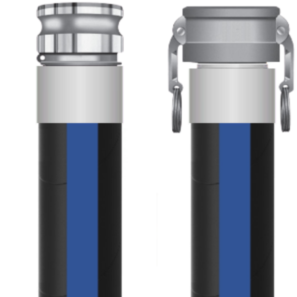 1005-0600-0600-AL-CXE | Heavy-Duty Water Discharge Hose for Chillers |  EPDM/SBR Tube | 6" ID, 6.38" OD, 150 PSI | Textile Reinforcement