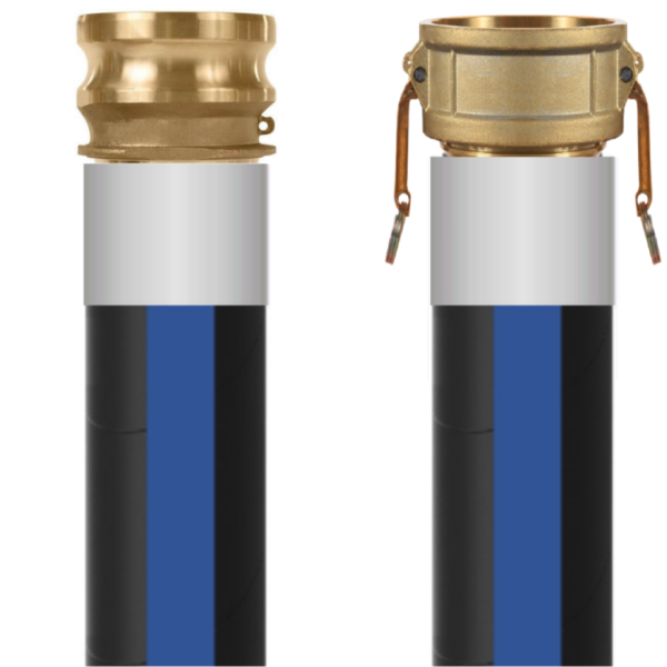 Industrial Water Discharge Hose - 3" ID x 3.47" OD, 150 PSI | EPDM/SBR Tube | Textile Reinforced