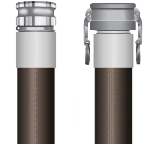 1007-600-0600-AL-CXE | Heavy-Duty Nitrile Water Discharge Hose | 6in x 6.25in | 150 PSI | Resistant to Chemicals | Ideal for Construction, Agriculture, and Industrial Use
