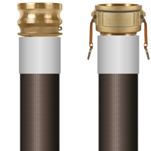 Nitrile Water Discharge Hose - 2" ID x 2.2" OD, 250 PSI - Heavy Duty Industrial Hose for Construction, Agriculture, and Chemical Transfer - 1007-200-0600-BR-CXE