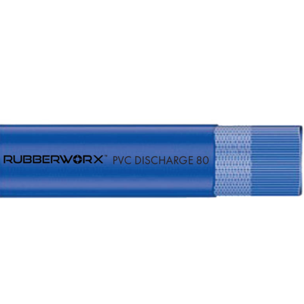 Blue PVC Water Discharge Hose, 4x4.26 inch with 70 PSI Pressure for Construction, Agricultural and Industrial Use - Resistant to Residual Chemicals & Textile Reinforcement - Temperature Range of -5°F to 170°F