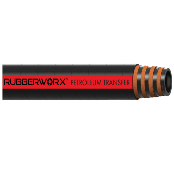 Heavy-Duty Petroleum Suction and Discharge Hose | Tube:  Nitrile | Reinforcement: Textile | Helix: Steel | Temperature: -22°F to 180°F | Size: 6 in. ID, 6.85 in. OD, 300 psi
