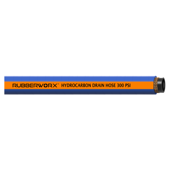 Heavy Duty Wire Reinforced Hose for Hot Hydrocarbon Draining in Refineries & Chemical Plants - 300°F Continuous Service, 350°F Intermittent Temperature - Nitrile Tube, CPE Cover - 0.75" ID, 1.13" OD, 300 PSI - Cleanable with Steam