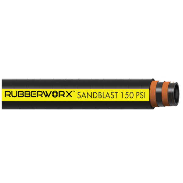 Heavy Duty Two Ply Sandblast Hose - 1.25in x 2.17in - 150psi - Abrasive Resistant - TEXTILE Reinforcement - Conductive - (-40°F to 180°F)