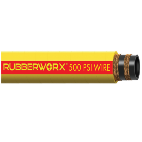 Wire Reinforced Air Hose - : High Pressure, Pin-Pricked Cover, NITRILE Tube, WIRE BRAID Reinforcement, 2.5 in. ID, 500 psi Pressure, 30 in. Bend Radius, Ozone & Abrasion Resistant