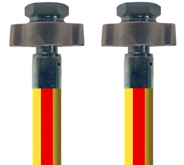 Heavy Duty Wire Reinforced Air Hose for Compressed Air Service in Industrial, Construction, Drilling and Mining Applications - 5002-0200-0300-GJX-GJS - Tube:  NBR - Reinforcement: Wire Braid - Temperature: -22°F to 180°F - Size: 2" ID, 2.5" OD, 600 psi - Burst Ratio: 4:1 - Bend Radius: 15
