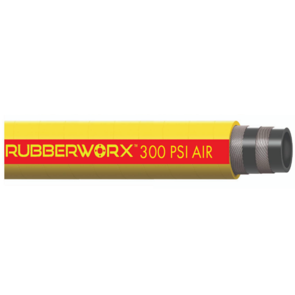 Industrial Air Hose- Heavy Duty Textile Reinforced with Pin Pricked Cover - Ozone and Abrasion Resistant - 0.625" ID, 300PSI, 0.98" OD