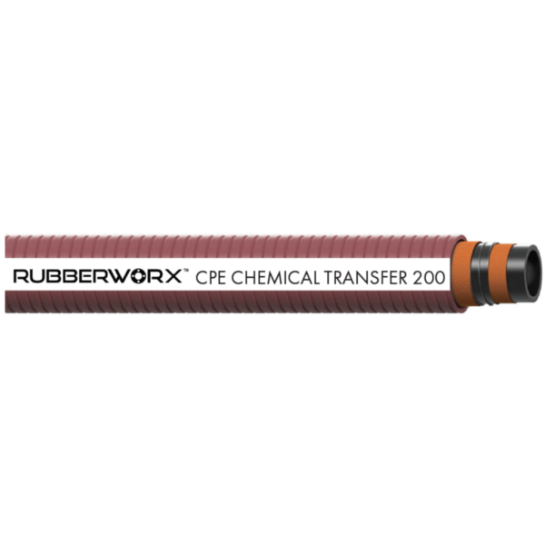 Industrial Chemical Transfer Hose - Heavy-duty CPE Tube, Flexible Corrugated Cover, Steel Helix - , 1" ID, 1.52" OD, 200 PSI