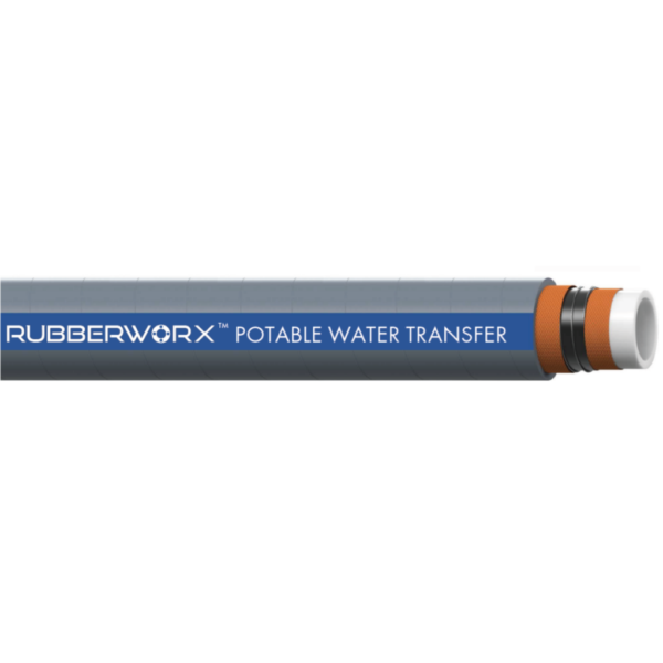White FDA Nitrile Tubing with Textile Reinforcement and Steel Helix - 2" ID x 2.48"OD - 150 PSI - Safe Potable Water Transport