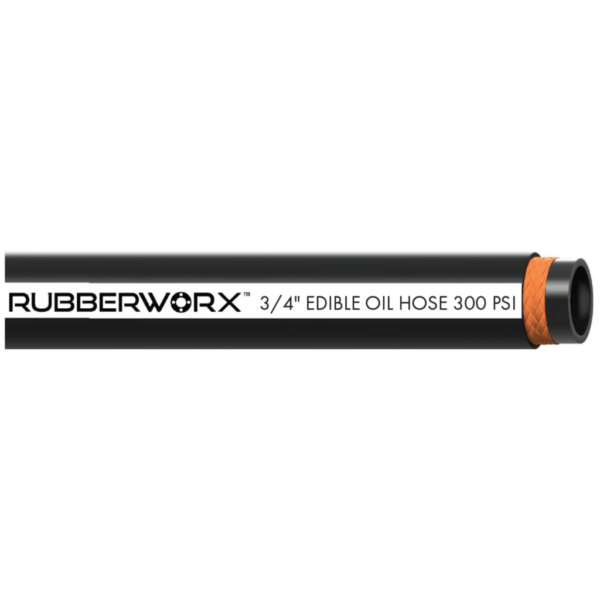 Food Grade Edible Oil Waste Disposal Hose - 0.63" ID x 1.15" OD,  CPE Tube, 300 PSI - Heavy Duty Industrial Wire Braid Reinforced Hose, -40°F to 350°F