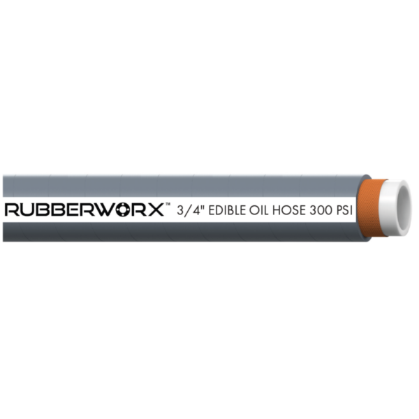 Food Grade Nitrile Hose for Edible Oil Transfer - High Temp Resistant, Wire Braided Reinforcement, 0.63in ID, 1.15in OD, 300psi, 6in Bend Radius