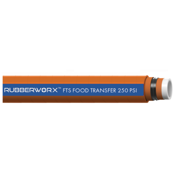 FTS4103-150 Heavy-Duty Food Suction and Discharge Hose - White Nitrile/PVC Blend FDA Tube, Steel Helix, Textile Reinforcement - 1.5" ID, 250 PSI, -25°F to 230°F - Oil Resistant