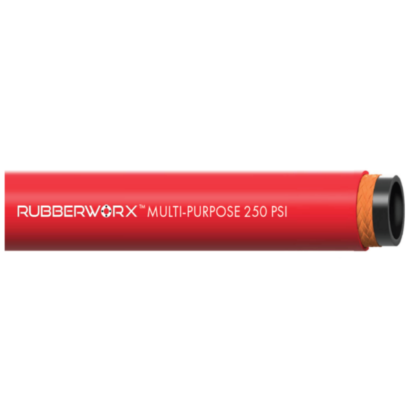 Multipurpose Industrial Hose - EPDM Tube & Cover, Flexible & Durable, 1" ID, 250 PSI, -40°F to 210°F Temperature Range - M002101-100