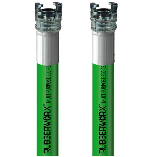 EPDM Economy Air Service Hose for Industrial Use | Thor Dual Lock Couplings | -40°F to 210°F | 1" ID x 1.48" OD | 250 psi | Textile Reinforcement