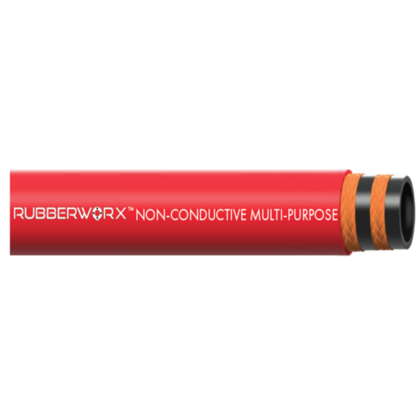 Nitrile Multipurpose Hose - Industrial Grade Hose for Air, Water, Oils & Chemicals - 1" OD, 300 PSI, -20°F to 210°F - M007101-100